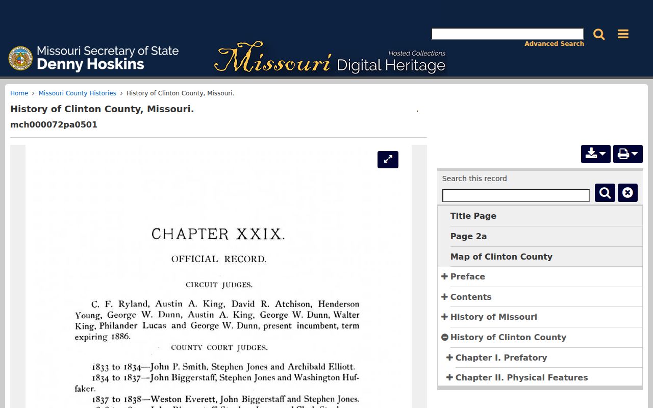Clinton County civil docket historical records source