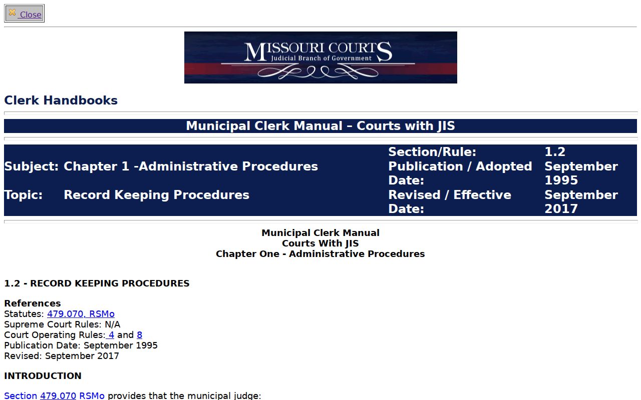 Clinton County court calendar municipal Judicial Information System guidance