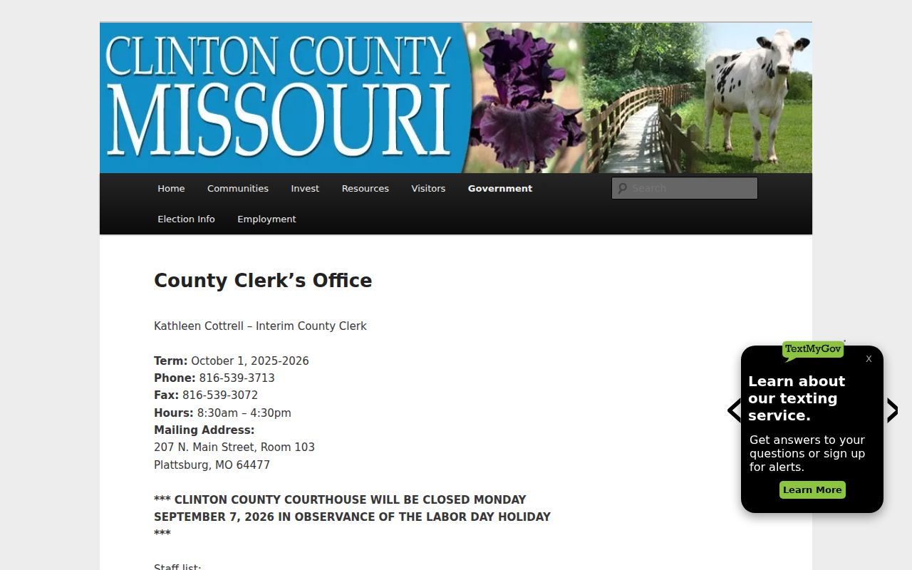 Clinton County court records distinction between County Clerk and Circuit Clerk