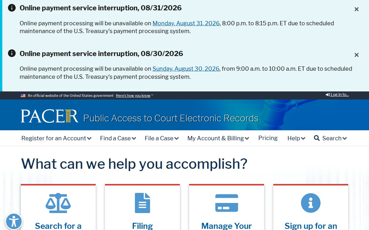 Clinton County court records PACER federal docket source