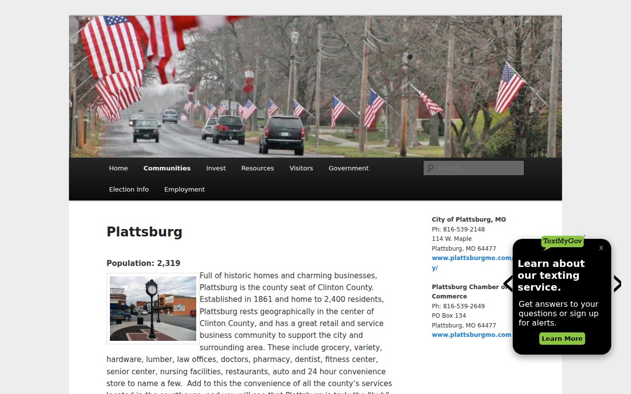 Plattsburg court docket county seat profile