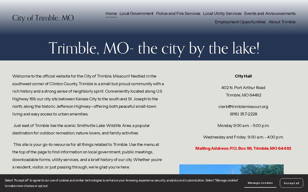 Trimble court docket City Hall contact and building information